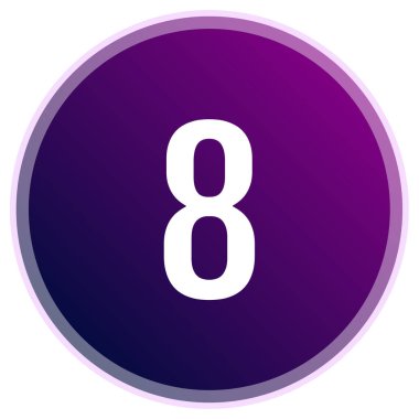 Sekiz numaralı simge. vektör illüstrasyonu 