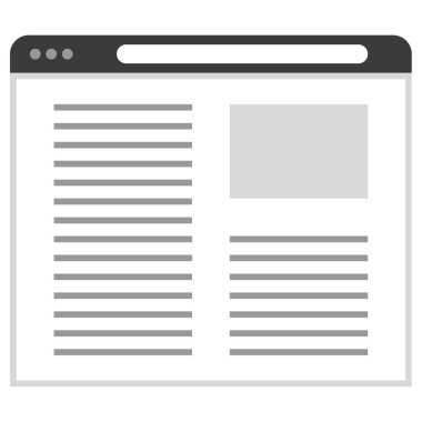 Web sitesi ve uygulama tasarımı için tarayıcı vektör simgesi 