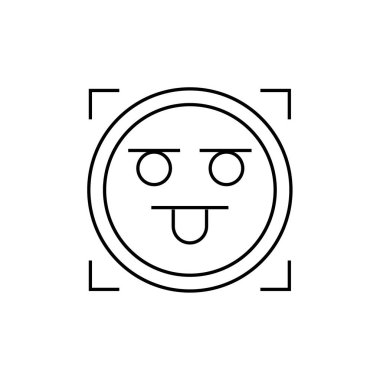 emoji, yüz ifadesi sembolü, simge simgesi, vektör illüstrasyonu