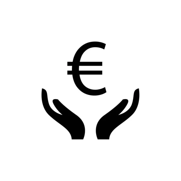 Icône Signe Euro Illustration Vectorielle Design Simple — Image vectorielle