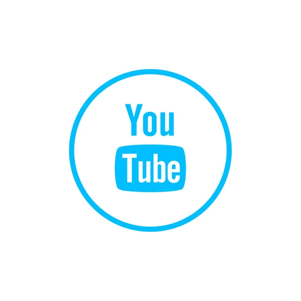Youtube Simple Icono Vector Ilustración Vídeo Concepto Medios Comunicación — Vector de stock