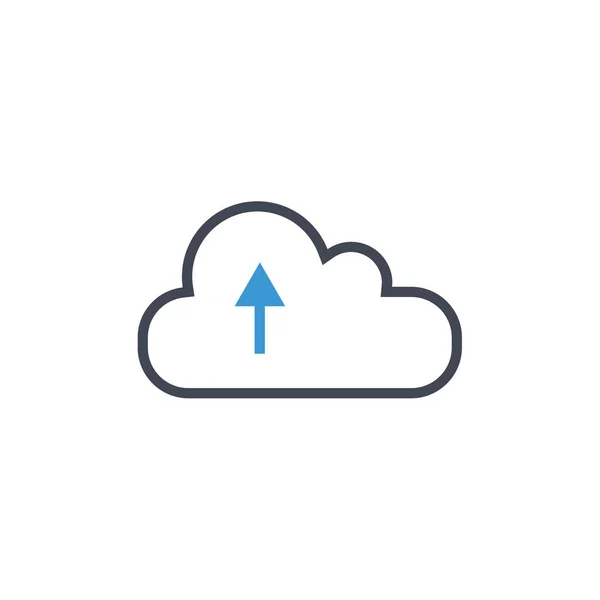 Ilustrace Vektoru Ikony Cloud Computing — Stockový vektor