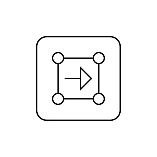 Abstract Polygonal Geometric Figure Icon Vector Illustration — Stock Vector