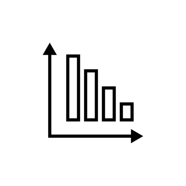Chart Ikon Vektor Illusztráció — Stock Vector