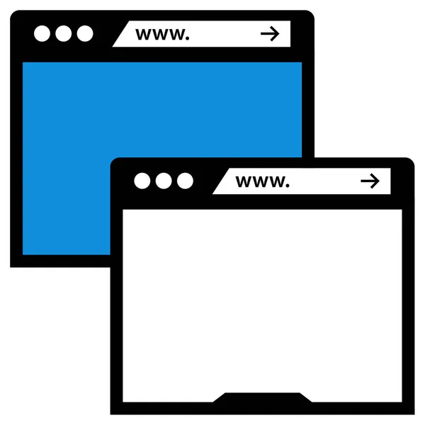 Иконка Страницы Веб Сайта Плоский Дизайн Вектор — стоковый вектор