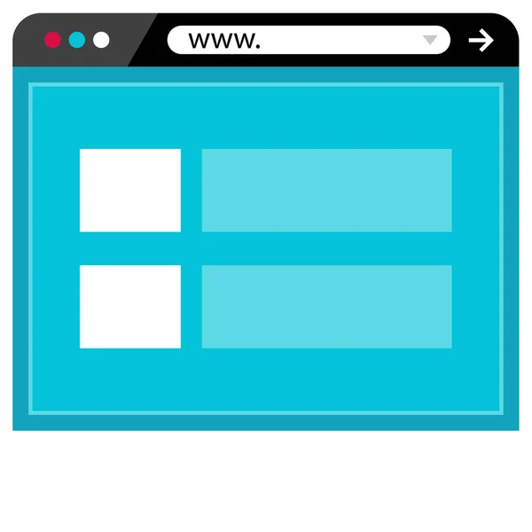 Web Browser Εικονίδιο Απλή Απεικόνιση — Διανυσματικό Αρχείο