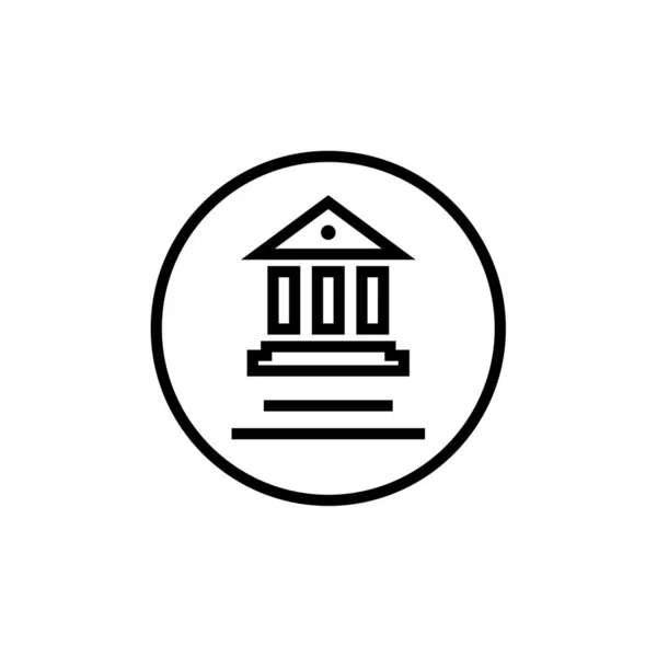 Wektor Ikony Banku Izolowany Białym Tle Projektowania Aplikacji Internetowych Mobilnych — Wektor stockowy