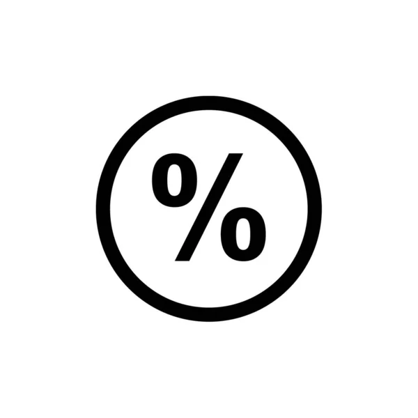 Prozent Symbol Vektor Abbildung — Stockvektor
