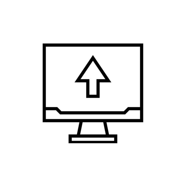 Ilustração Vetor Ícone Computador — Vetor de Stock