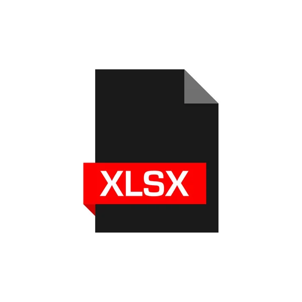 Xlsx Εικονίδιο Αρχείου Διανυσματική Απεικόνιση Απλό Σχέδιο — Διανυσματικό Αρχείο