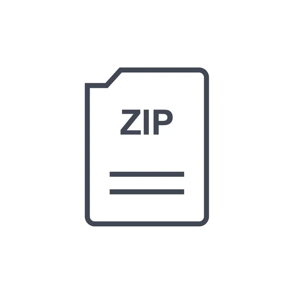 Zip File Icon Vector Illustration Simple Design — Stock Vector