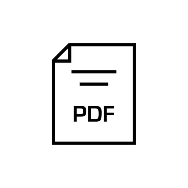 Pdfファイルのアイコンベクトル図シンプルなデザイン — ストックベクタ
