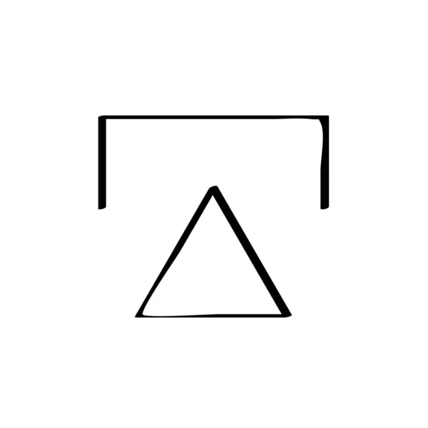Símbolo Forma Triángulo Ilustración Vectorial — Vector de stock