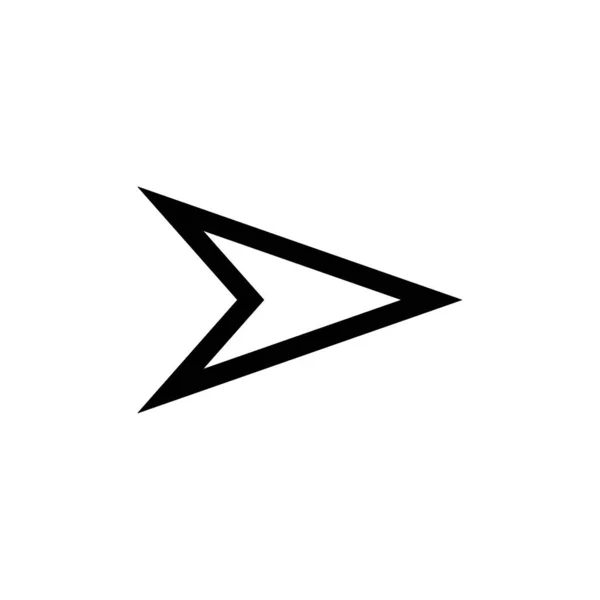 白い背景の上の矢印ベクトル アイコン — ストックベクタ