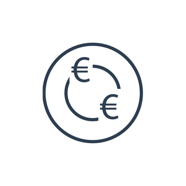 Euro Tecken Valuta Ikon Enkel Vektor Illustration — Stock vektor