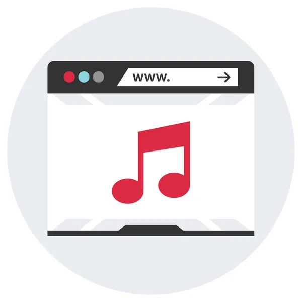 Música Ícone Web Ilustração Simples — Vetor de Stock