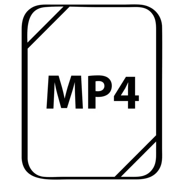 Mp4 Icono Formato Archivo Vector Ilustración Diseño Simple — Vector de stock