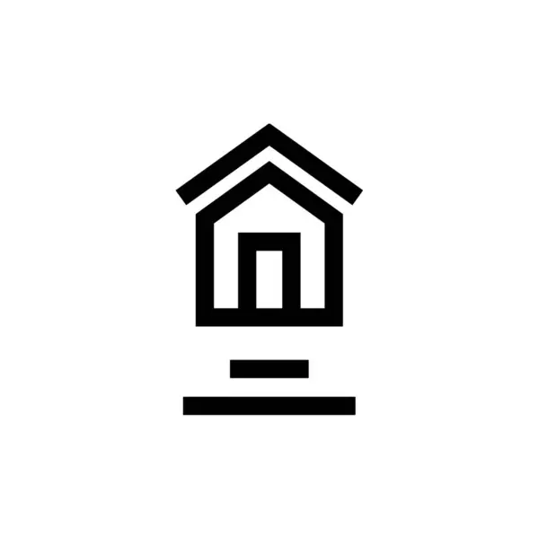 房屋图标矢量符号和符号隔离在白色背景 家庭标识概念插图 — 图库矢量图片