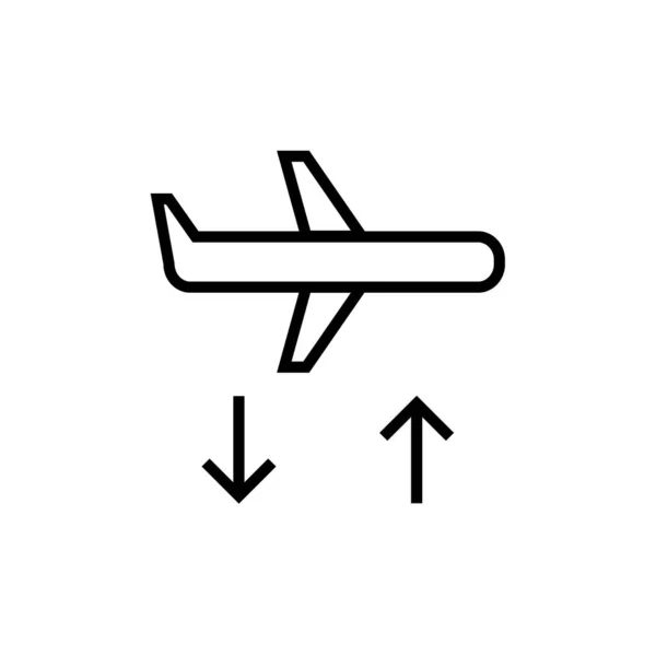Vliegtuig Vector Pictogram Concept Illustratie — Stockvector