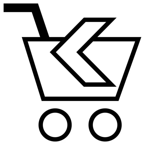 Ikona Wektora Koszyka Zakupów — Wektor stockowy
