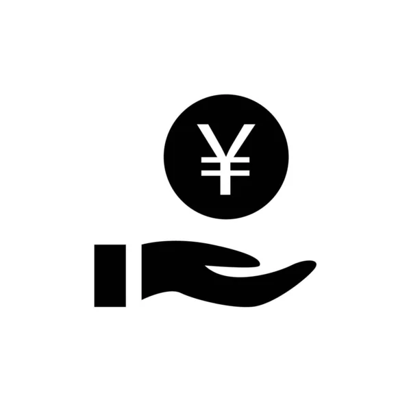 Ícone Iene Vector Isolado Sobre Fundo Branco Design Símbolo Vetorial — Vetor de Stock