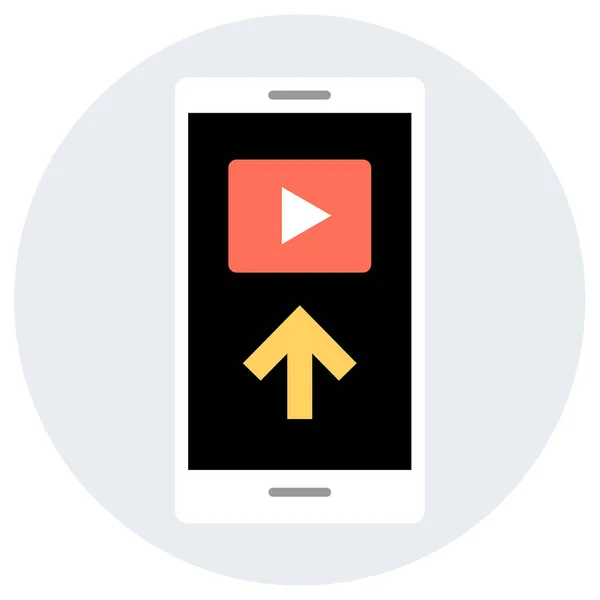 Youtube Simple Icono Vector Ilustración Vídeo Concepto Medios Comunicación — Vector de stock