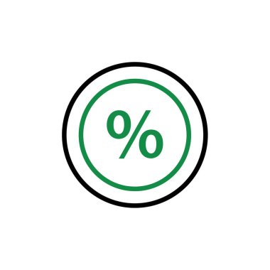 yüzde simge vektör illüstrasyonu