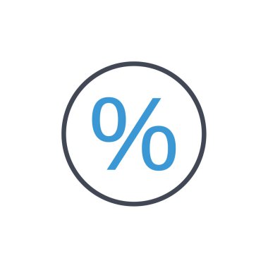 yüzde simge vektör illüstrasyonu