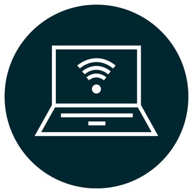 Laptop modern simgesinin vektör illüstrasyonu
