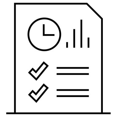 iş raporu simgesi basit illüstrasyon