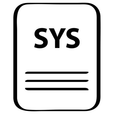 sys dosya adı belgesi, simge