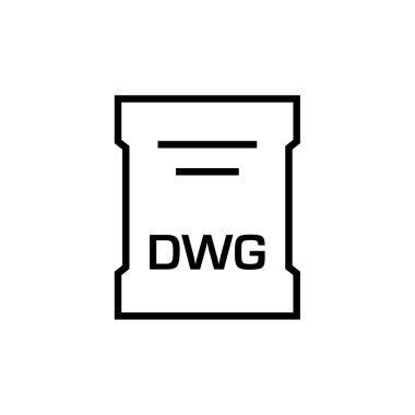 dwg dosya simgesi, vektör illüstrasyonu basit tasarım
