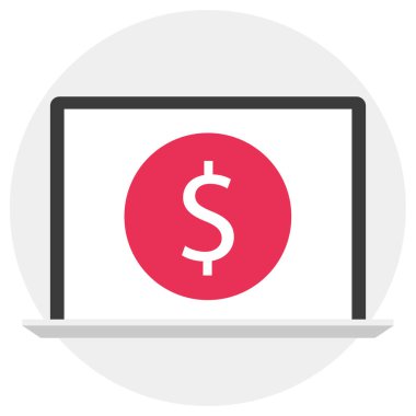 çevrimiçi vektör dairesi düz renk simgesi 