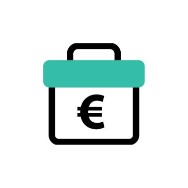 para çantası ikon vektör illüstrasyonu