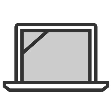 Bilgisayar. Web simgesi basit illüstrasyon