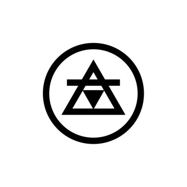 Soyut çokgen geometrik şekil simgesi, vektör illüstrasyonu