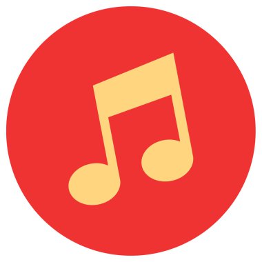 müzik Not basit kutsal kişilerin resmi, vektör çizim