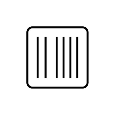 Şeffaf bir arkaplanda barkod vektör çizimi. Birinci kalite semboller. Konsept ve grafik tasarım için ince çizgi simgesi. 