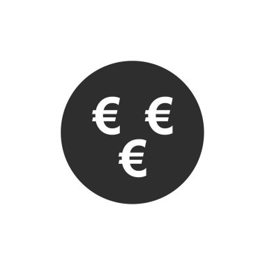 Avro para birimi simgesi basit vektör illüstrasyonu