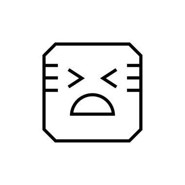 emoji, yüz ifadesi sembolü, simge simgesi, vektör illüstrasyonu