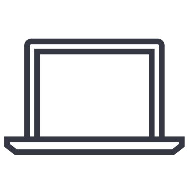 Dizüstü bilgisayar simgesi vektör çizimi