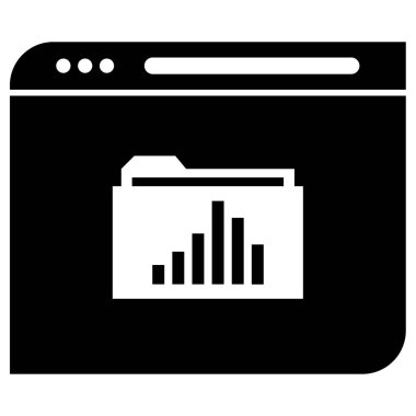 ekonomi veri çubukları grafiği basit simge, vektör illüstrasyonu