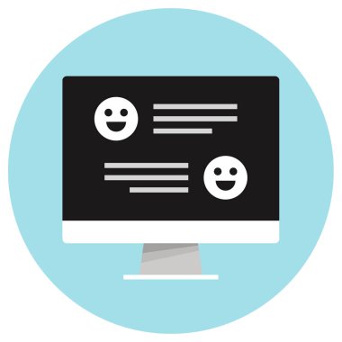 Sohbet simgesi, vektör çizimi 