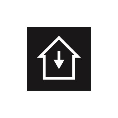 Vektör glyph düz simgesi yükle