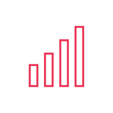 büyüme çubuğu vektör simgesi.