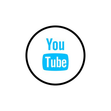 YouTube basit simge vektör illüstrasyonu, video, ortam konsepti  