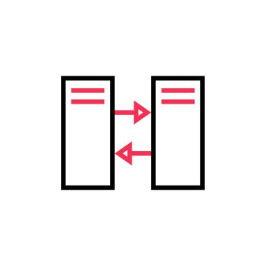 bilgisayar iletişim vektörü simgesi beyaz arkaplanda izole edildi 