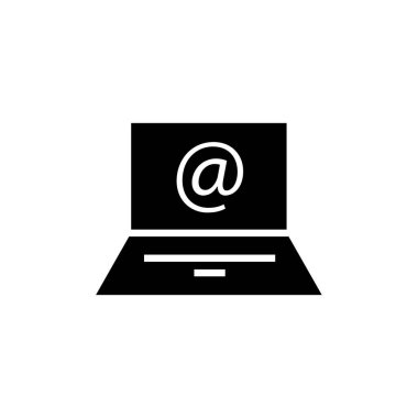 Dizüstü bilgisayar simgesi vektör çizimi