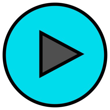 Video oynatıcı ikon vektör illüstrasyonu 