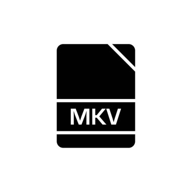 mkv dosya simgesi, vektör illüstrasyonu basit tasarım